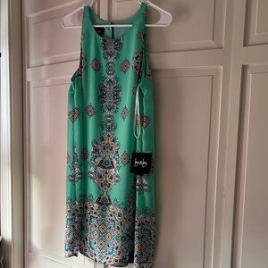 Mint Green Patterned Sundress - M